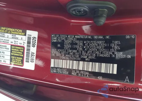 2011 Toyota Sienna Le V6 from USA, damaged, VIN 5TDKK3DC7BS064349